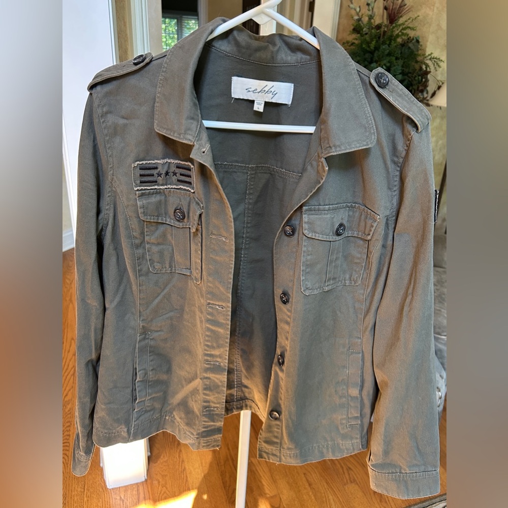 Sebby Women's Khaki Utility Jacket